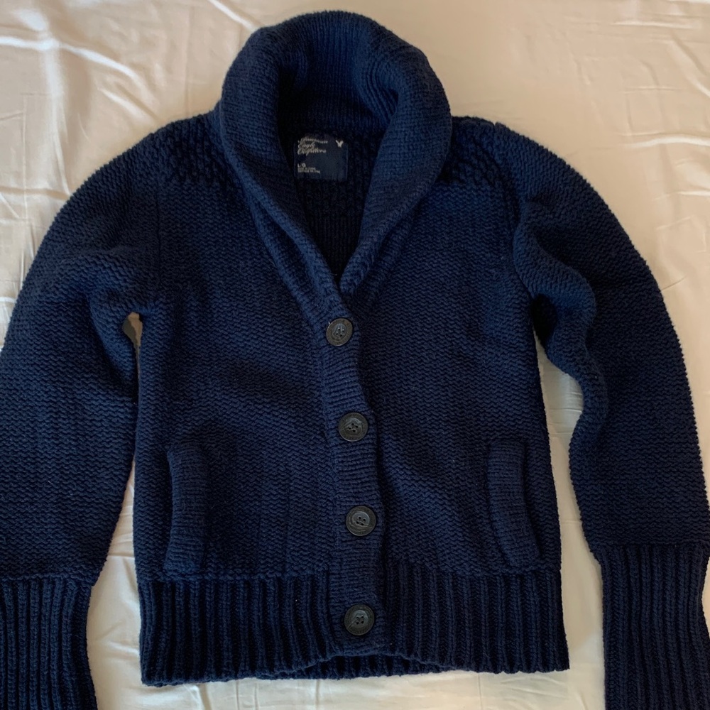 American Eagle Outfitters Dark Blue Cardigan